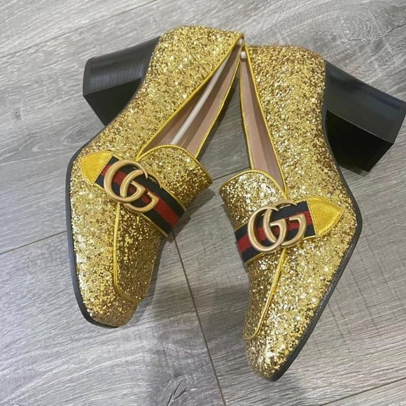 Gucci glitter peyton loafer pump - Picture 5 of 9